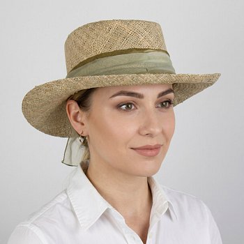 Slaměný klobouk 4592AHA olivová 58