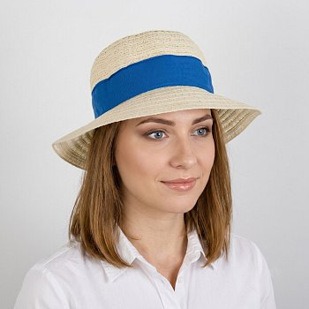 Letní dámský klobouk 23001 modrá