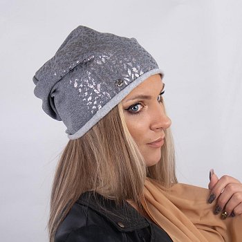 Dámská čepice zateplená Alissa světle šedá
