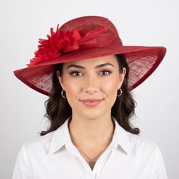 Dámský elegantní klobouk 12610 červená