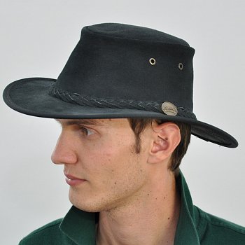 Pánský kožený klobouk 1061BL