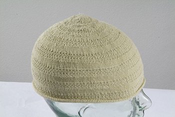 Bavlněná čepice Linen světle zelená