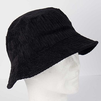 Manšestrový klobouk bucket hat 233190HH černá 56