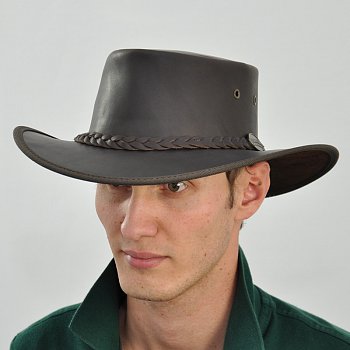 Kožený klobouk 1026BR