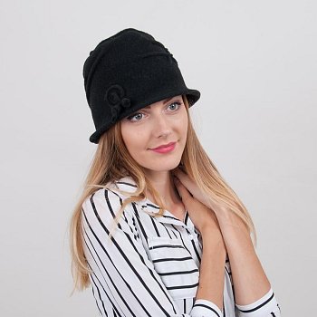 Dámský vlněný klobouk Oxirona černá